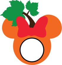 A Whimsical Orange Character with a Green Tree and a Red Bow