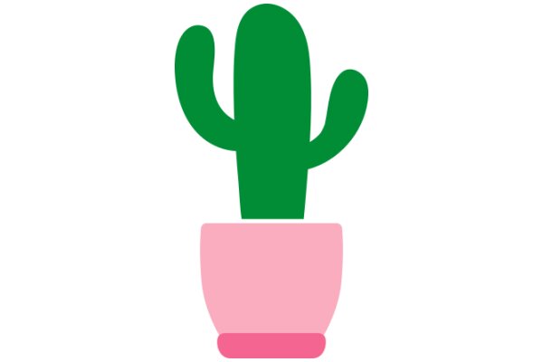 Vibrant Cactus in a Pink Pot