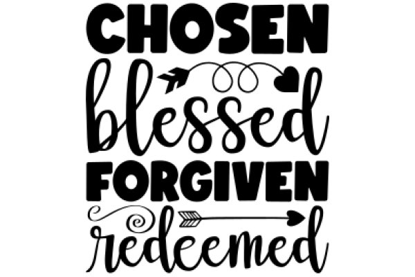 Chosen, Blessed, Forgiven, Redeemed: A Graphic Design with a Spiritual Message