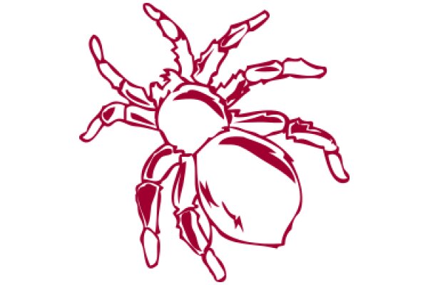 Stylized Red and White Drawing of a Lobster