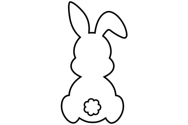 Simplistic Line Drawing of a Bunny