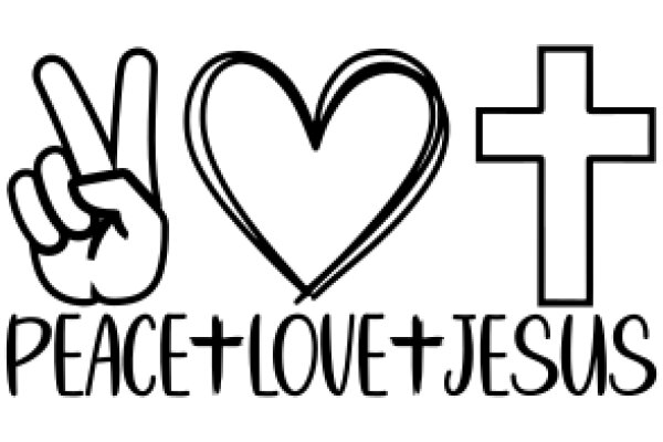 Peace, Love, and Jesus: A Symbolic Emblem of Faith and Affection