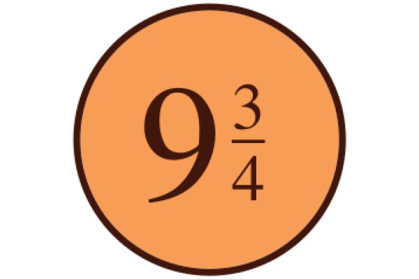 A Simple, Circular Icon with the Number 9