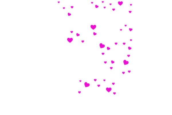 Whimsical Pink Hearts on a White Background