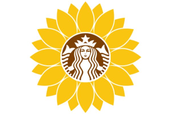 Starbucks Logo with Sunflower Design