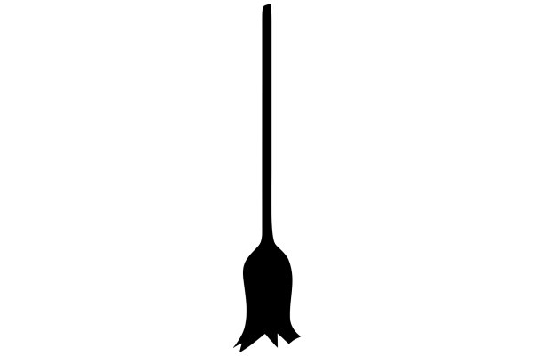 A Simple Black Silhouette of a Spoon