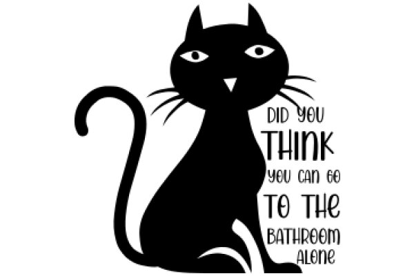 A Silhouette of a Cat with a Thought-Provoking Quote