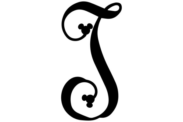 Stylized Letter 'S' with a Swirl Design