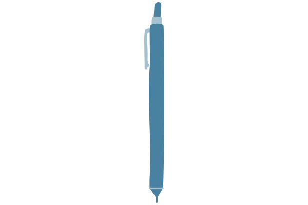 A Blue Pen on a White Background