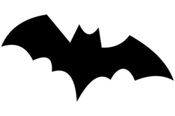 Stylized Black Bat Silhouette