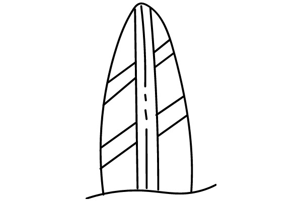 Simplistic Line Drawing of a Sailboat