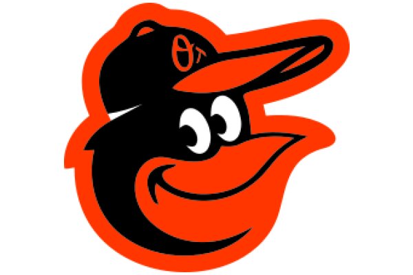 Vibrant Orange and Black Logo of a Mascot