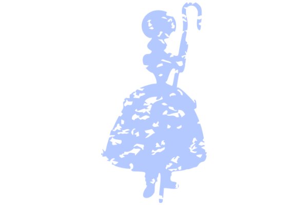 Silhouette of a Figure Holding a Cane