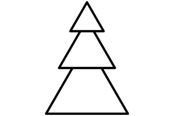 Simplistic Geometric Design: A Minimalist Illustration of a Triangle Stack