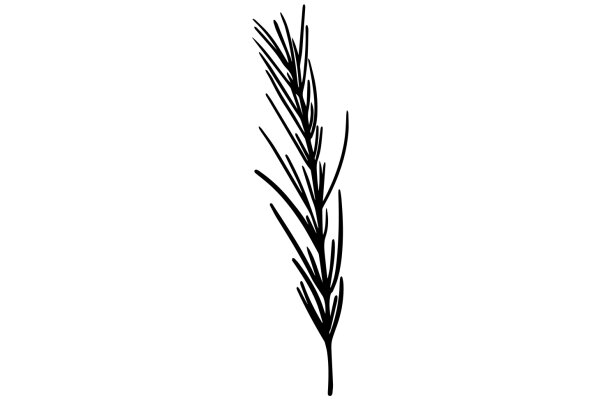 Simplistic Line Art of a Plant