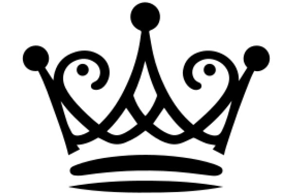 Elegant Black Crown Icon