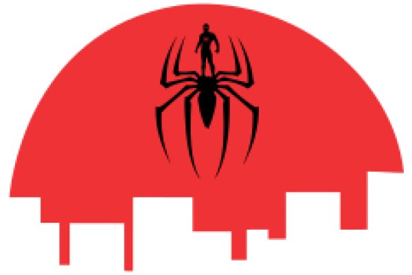 Vigilant Spiderman Silhouette Amidst Red Cityscape