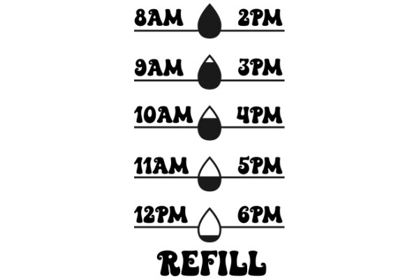 A Visual Guide to Time and Refill: A Clock with Refill Icons