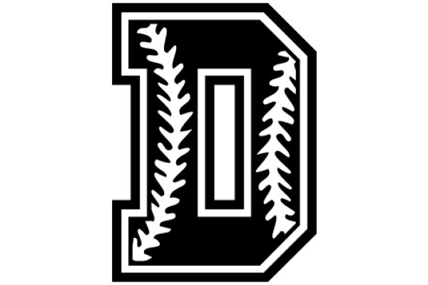 Stylized Letter D with a Baseball Theme