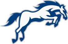 Stylized Blue and White Horse Logo