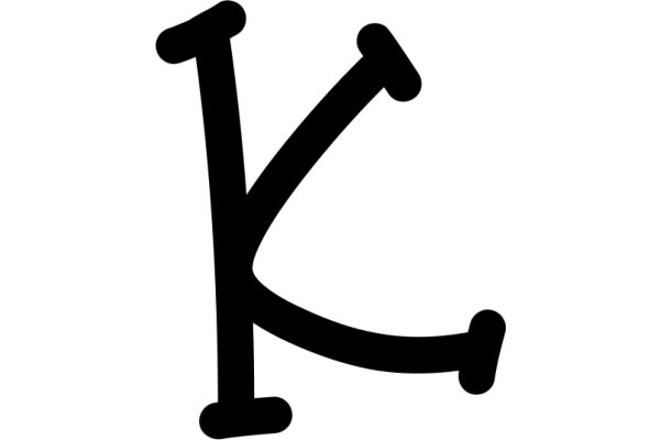 Simplistic Black Letter 'K' on a White Background