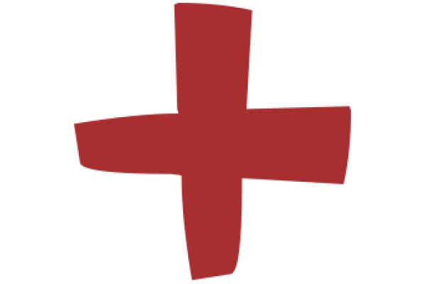 Vivid Red Cross Symbol