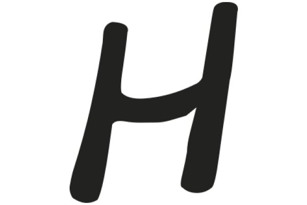 Simplistic Black Letter 'H' Design