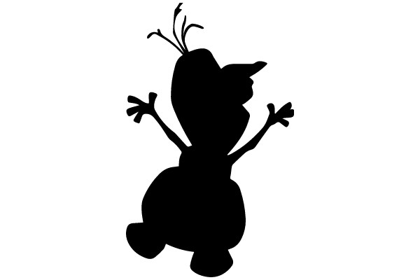 Silhouette of a Cartoon Character: A Playful and Mysterious Figure