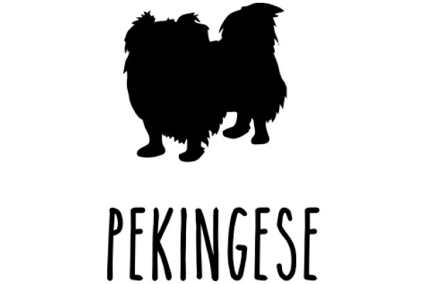 Silhouette of a Dog with the Word 'Pekingese' Below It