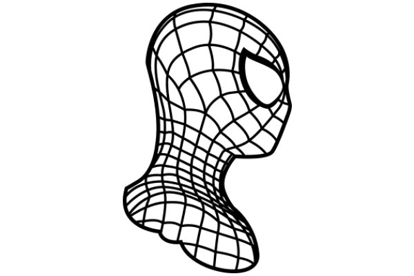 Stylized Spider-Man Mask: A Graphic Representation