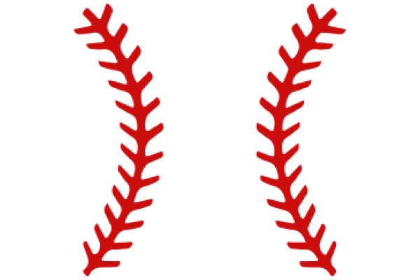 Vivid Red Baseball Logo on White Background