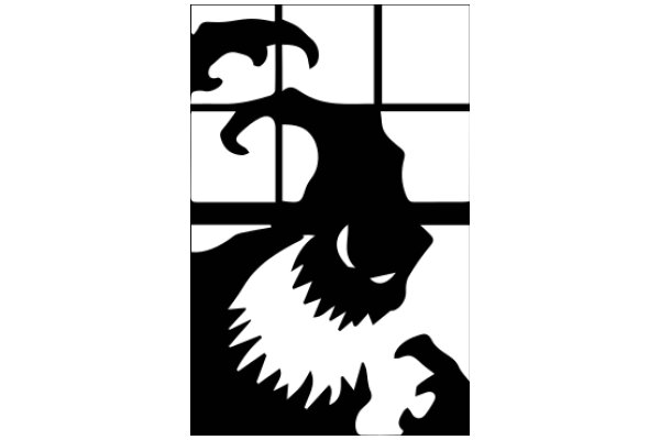 Silhouette of a Monster in a Window Frame