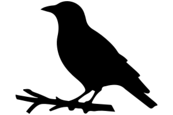 Silhouette of a Bird on a Branch