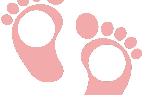 Simplistic Pink Footprint Logo