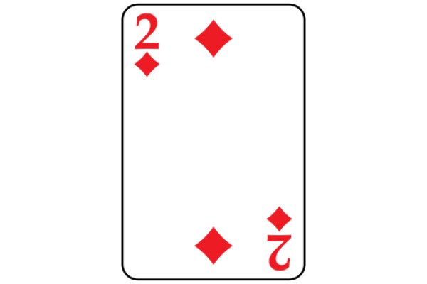 Simplistic Presentation of a Two-of-Diamonds Card