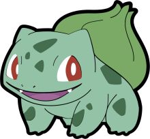 Adorable Cartoon Pokémon with a Smile and a Vegetable on its Back