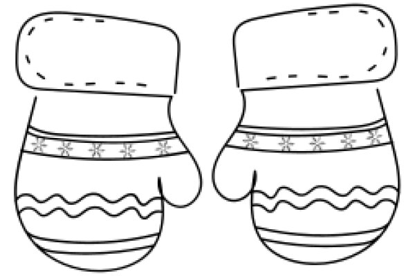 Simplistic Line Drawing of a Pair of Pajama Bottoms