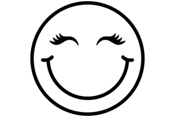 Emotional Expression: A Smiling Face with Eyelashes