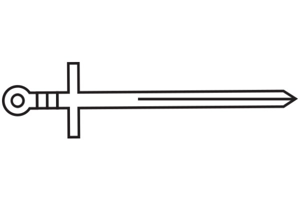 A Simple Icon of a Cross and Sword