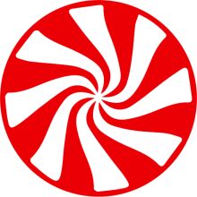 Vibrant Red and White Swirl Design