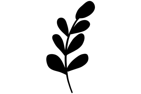 Simplistic Silhouette of a Plant