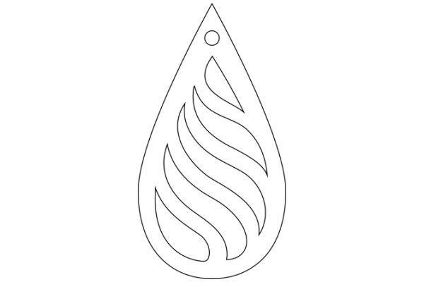 Simplistic Line Drawing of a Droplet