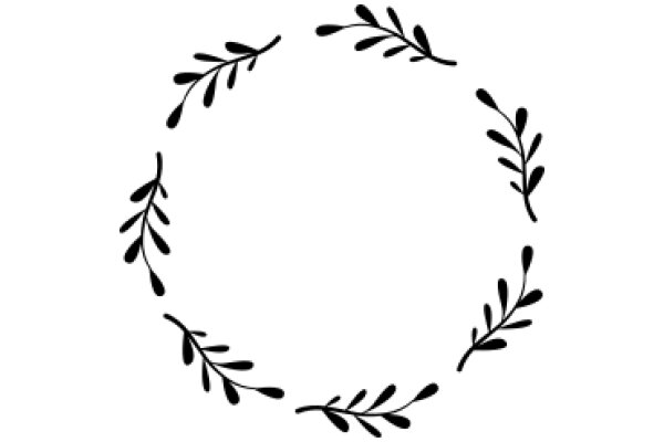 Elegant Black Laurel Wreath