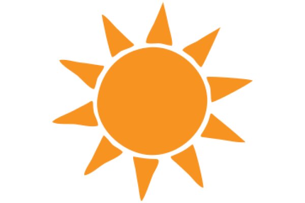 Vibrant Orange Sun Icon