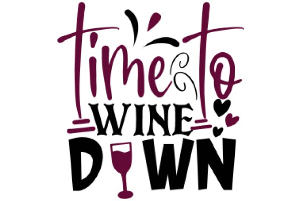 Time to Wine Down: A Graphic Design for a Wine-Lover's Motto