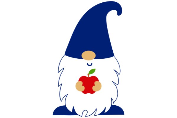 A Friendly Gnome with a Delightful Apple