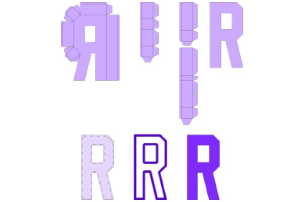 Purple Alphabet: A Collection of Stylized Letter R