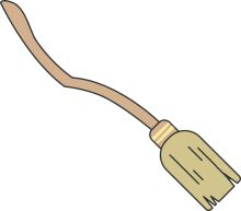 A Simple, Stylized Illustration of a Broom