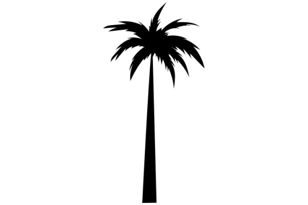 A Simple Silhouette of a Palm Tree