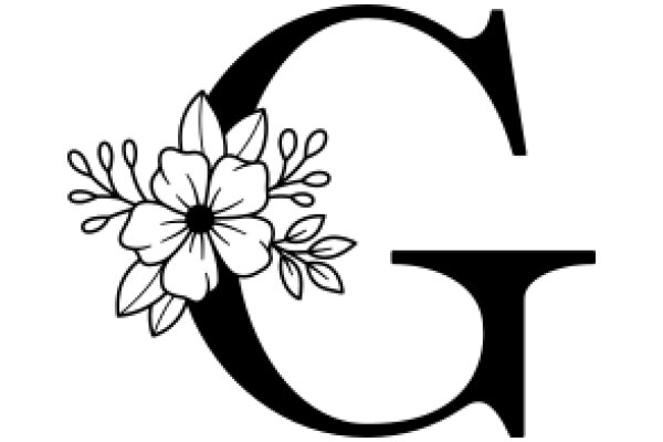 Stylized Letter G with Flower Design